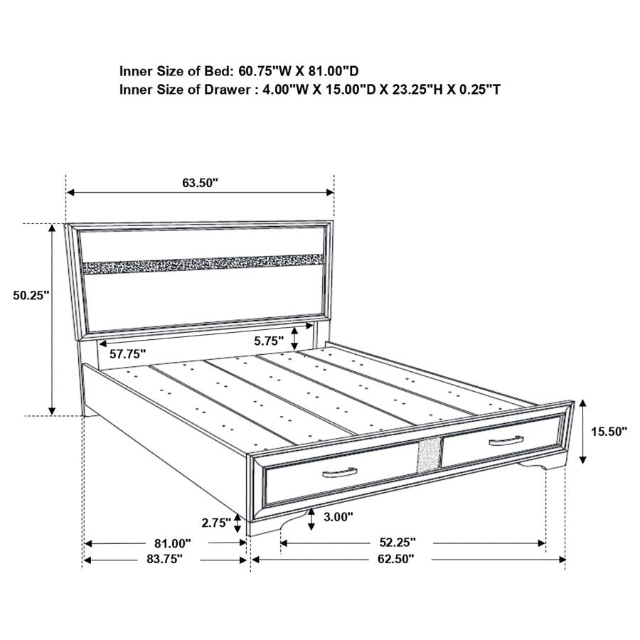 Miranda 4-piece Queen Bedroom Set White-14