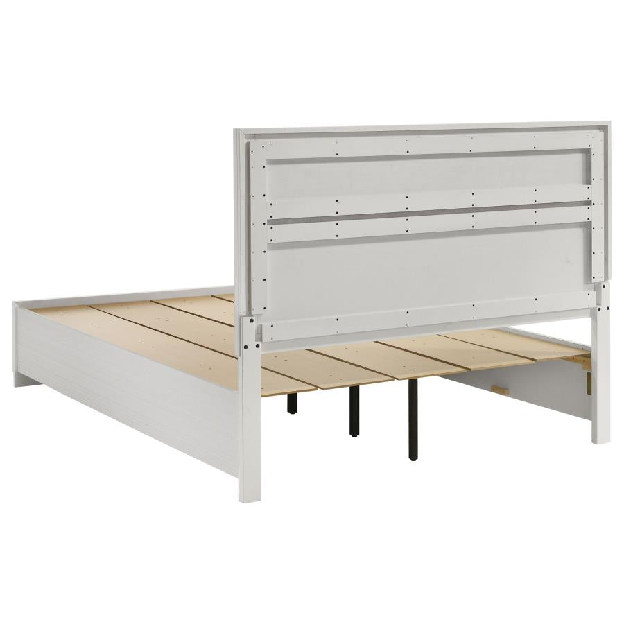 Miranda 51-inch Wood Queen Storage Panel Bed White-zoom-5