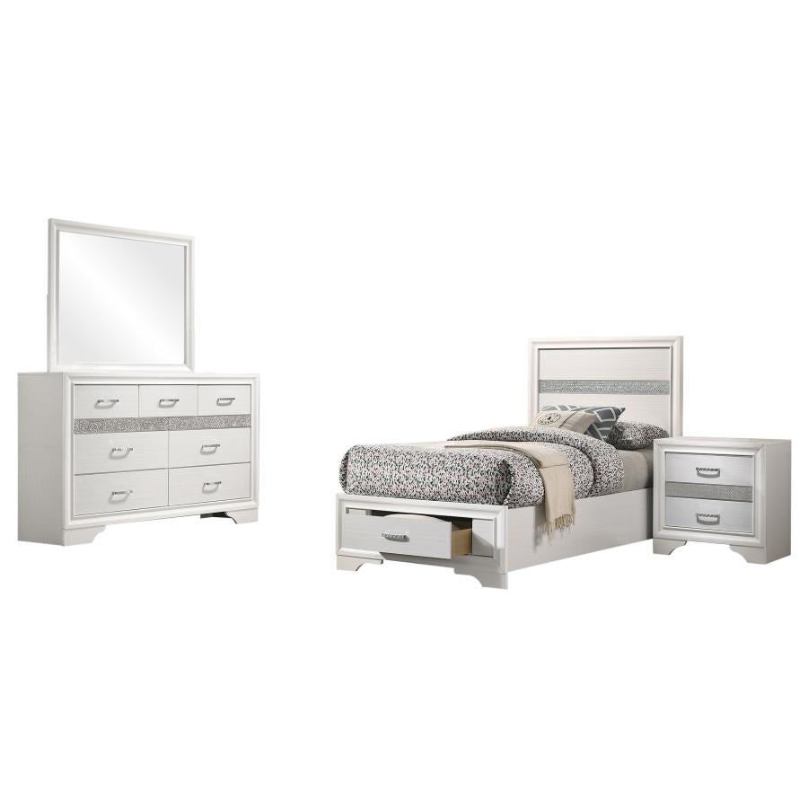 Miranda 4-piece Twin Bedroom Set White-zoom-2