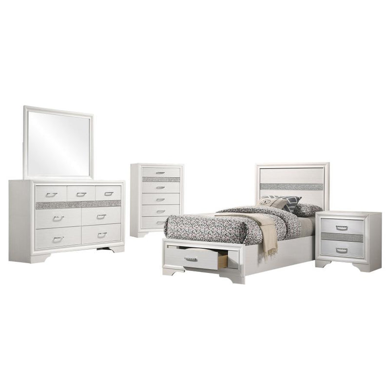 Miranda 5-piece Twin Bedroom Set White-zoom-