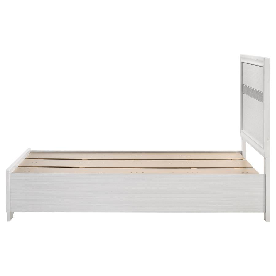Miranda 51-inch Wood Twin Storage Panel Bed White-zoom-5