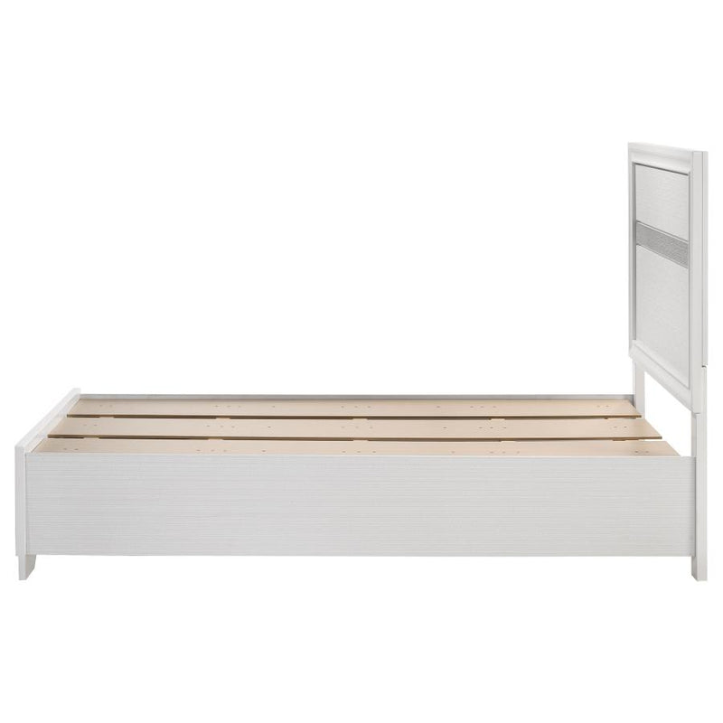 Miranda 51-inch Wood Twin Storage Panel Bed White-zoom-