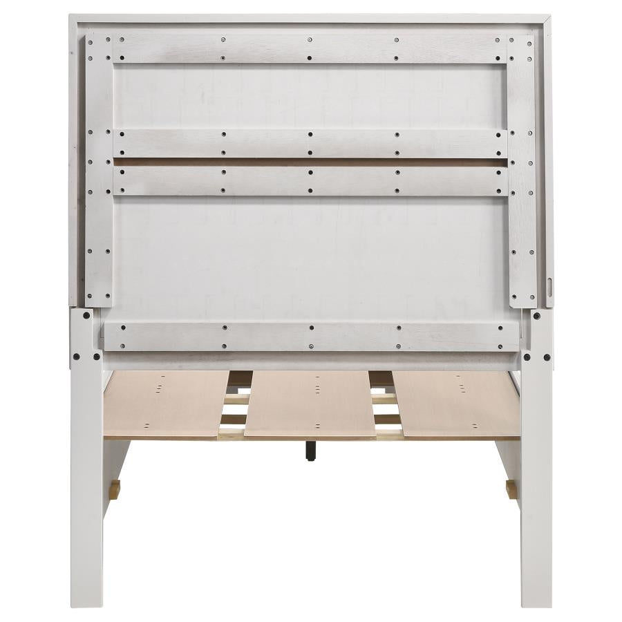 Miranda 51-inch Wood Twin Storage Panel Bed White-7