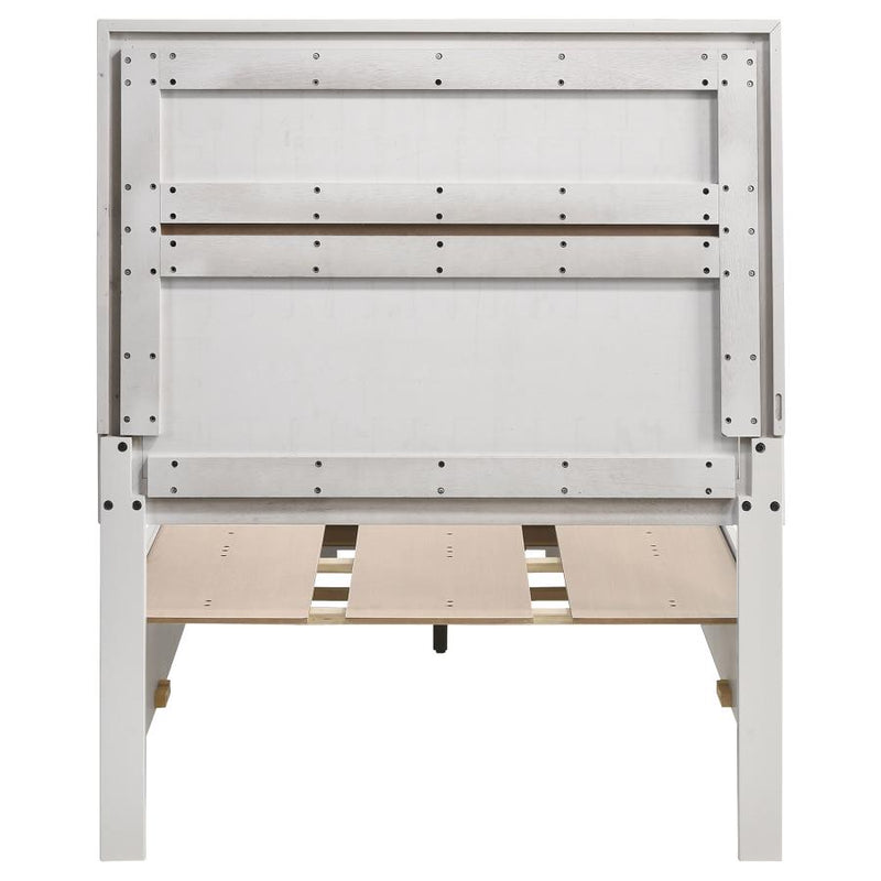 Miranda 51-inch Wood Twin Storage Panel Bed White-zoom-