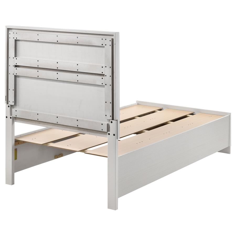 Miranda 51-inch Wood Twin Storage Panel Bed White-8