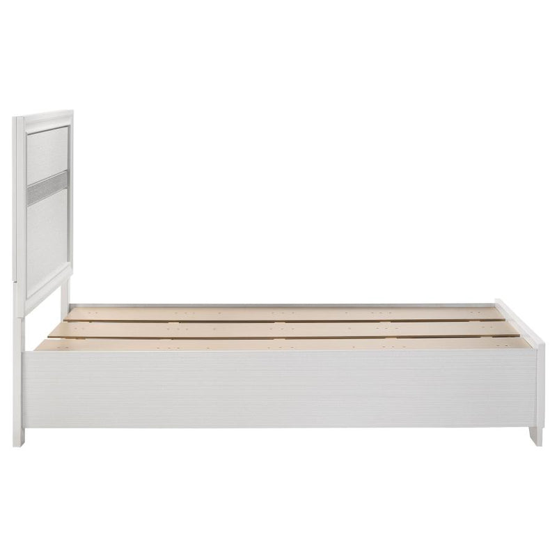 Miranda 51-inch Wood Twin Storage Panel Bed White-zoom-