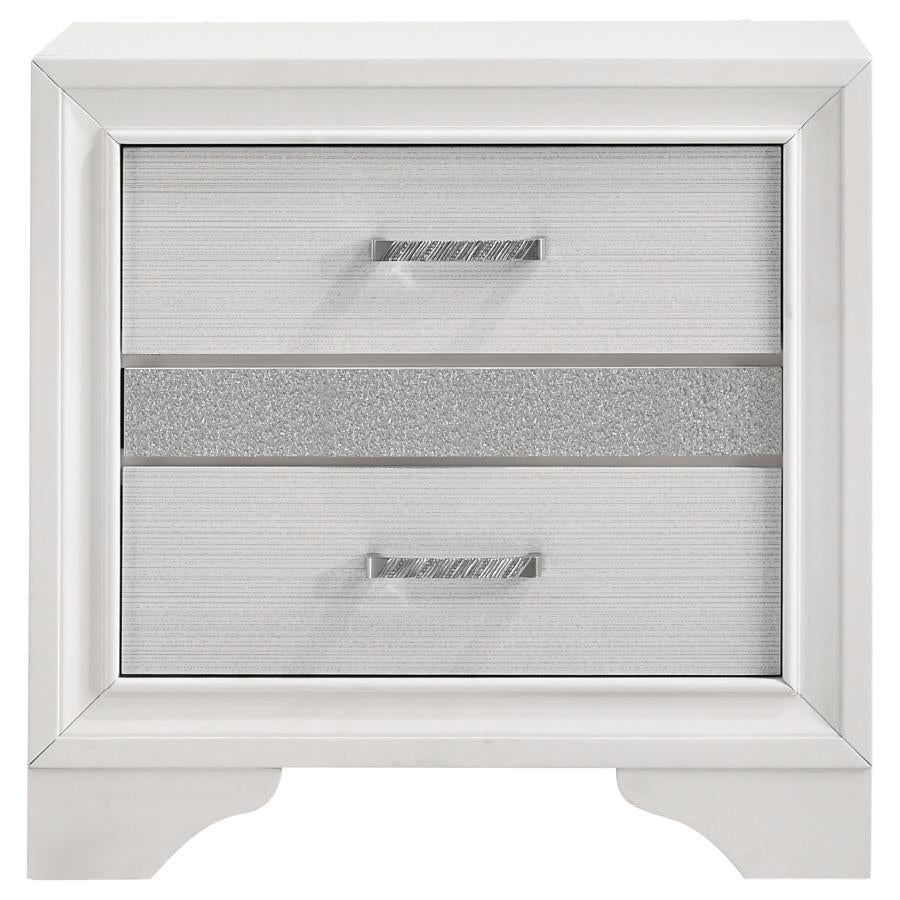 Miranda 3-drawer Nightstand Bedside Table White-zoom-3
