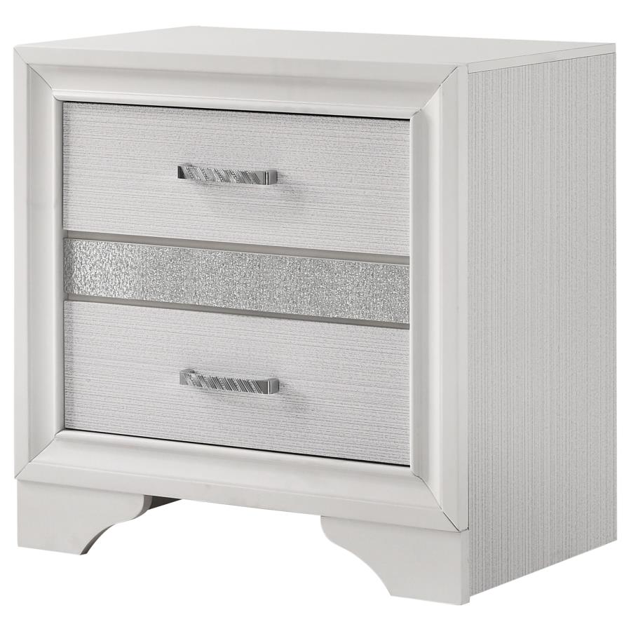 Miranda 3-drawer Nightstand Bedside Table White-zoom-4