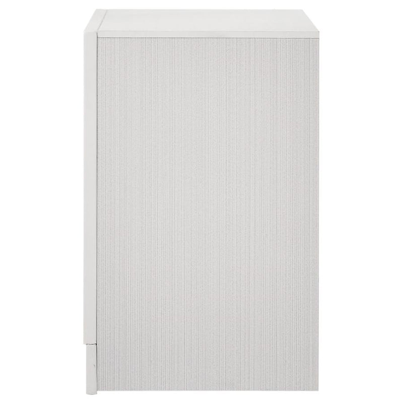 Miranda 3-drawer Nightstand Bedside Table White-zoom-