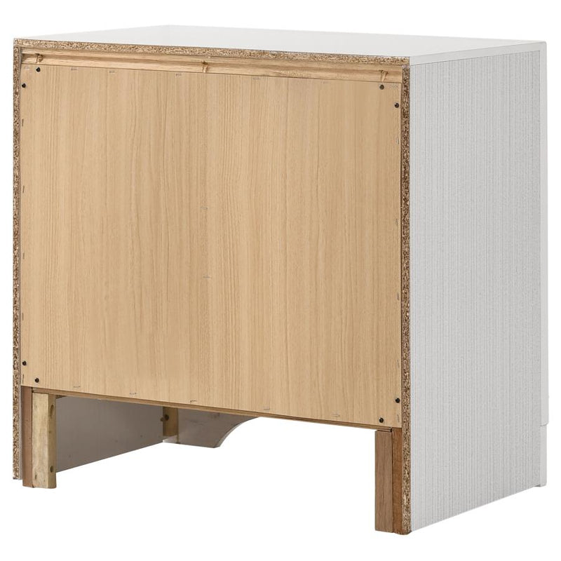 Miranda 3-drawer Nightstand Bedside Table White-zoom-