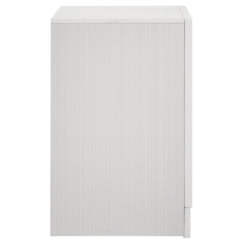 Miranda 3-drawer Nightstand Bedside Table White-zoom-