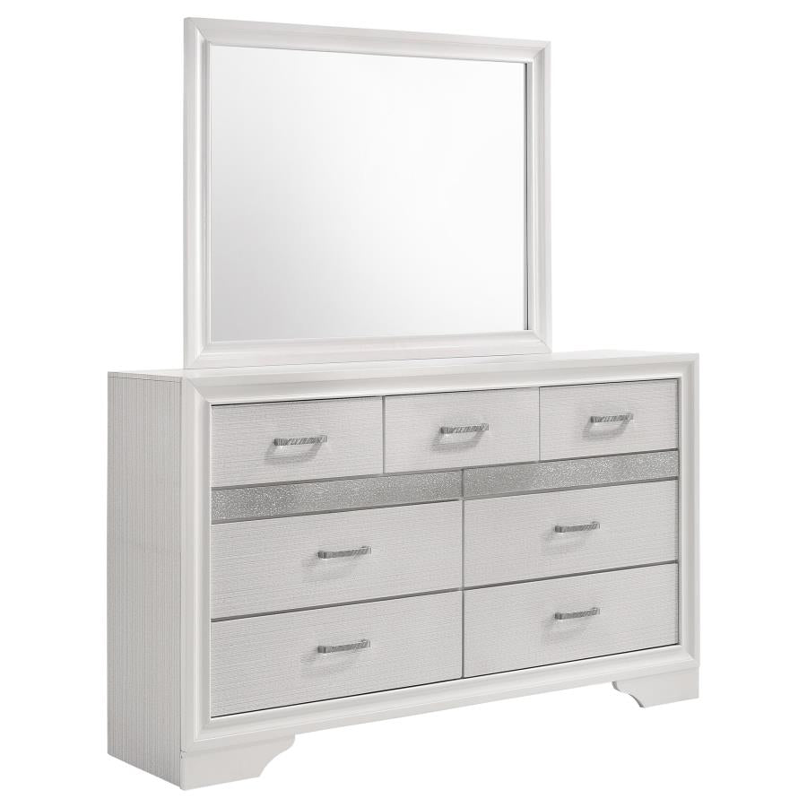 Miranda 7-drawer Dresser with Mirror White-1