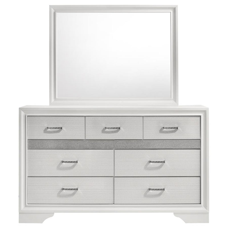 Miranda 7-drawer Dresser with Mirror White-zoom-