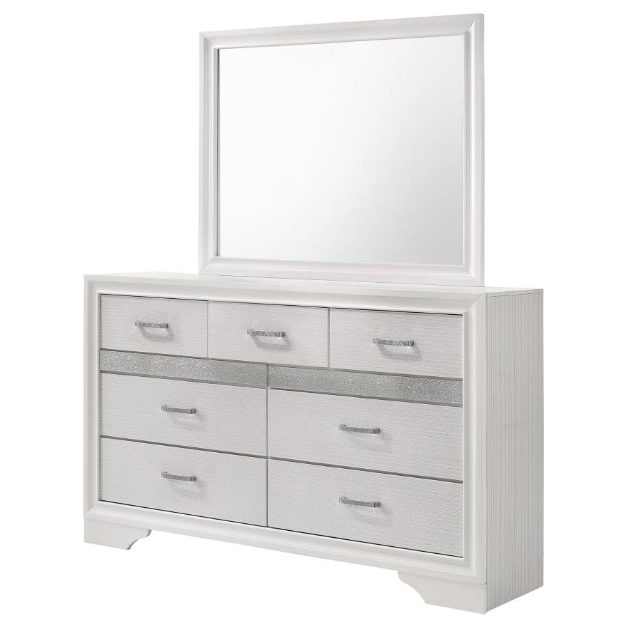 Miranda 7-drawer Dresser with Mirror White-zoom-4