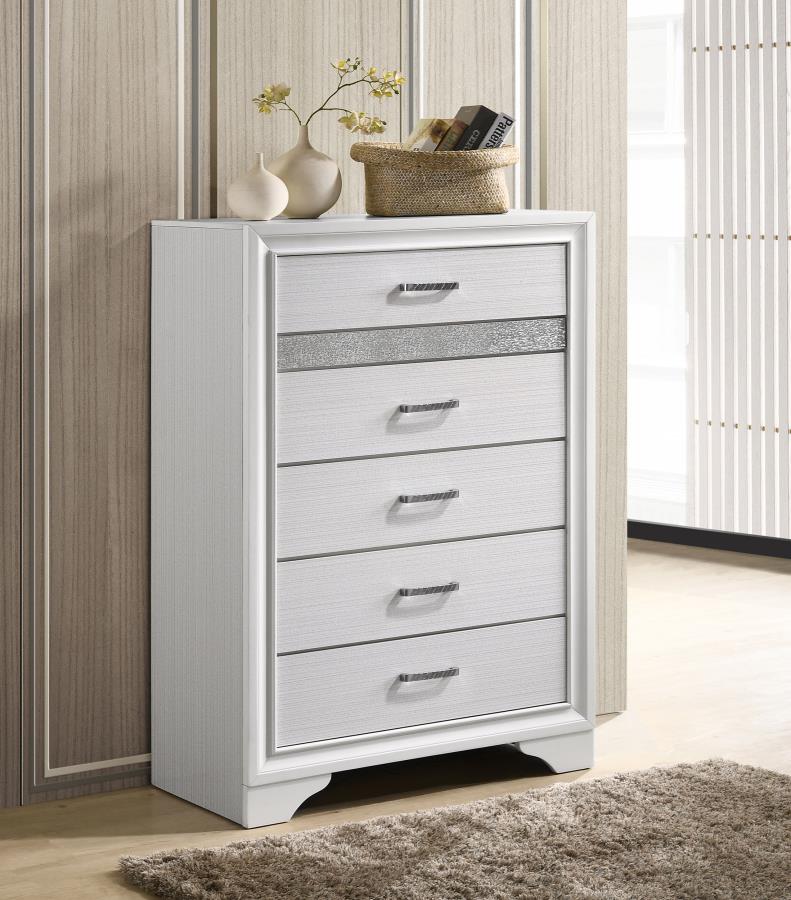 Miranda 6-drawer Bedroom Chest White-2