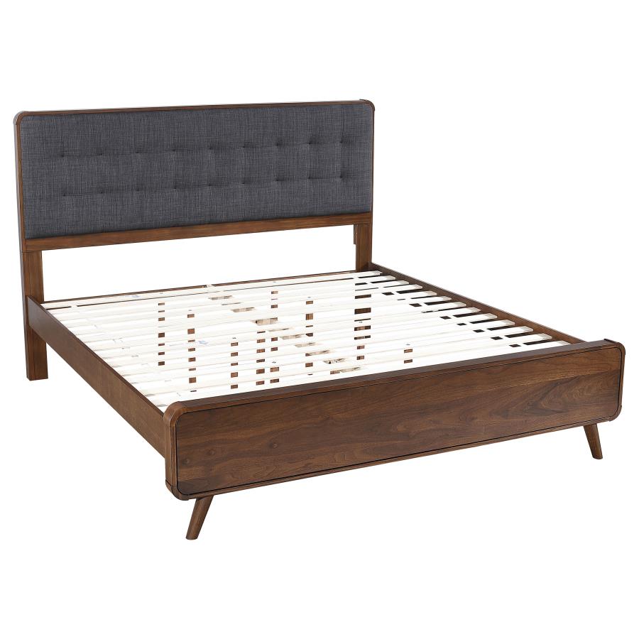 Robyn Wood Eastern King Platform Bed Dark Walnut-zoom-1