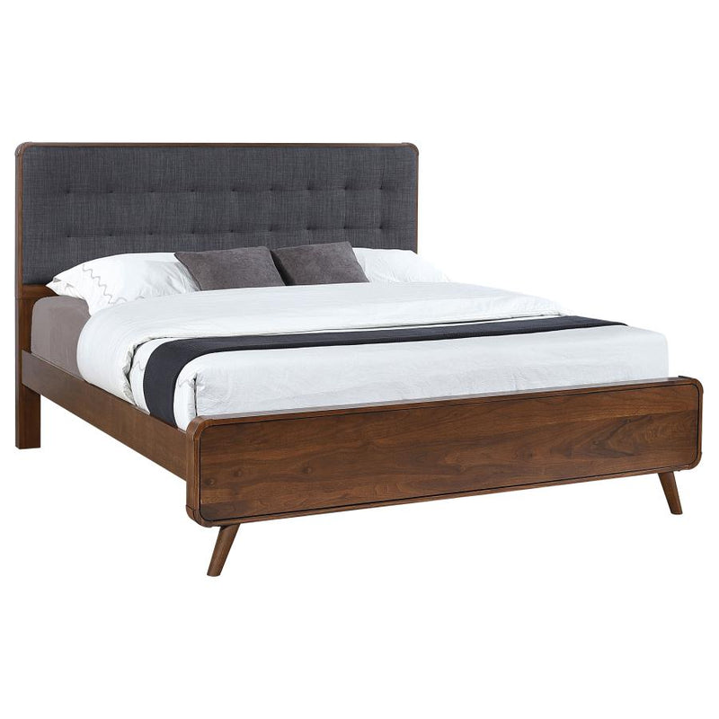 Robyn Wood Eastern King Platform Bed Dark Walnut-zoom-
