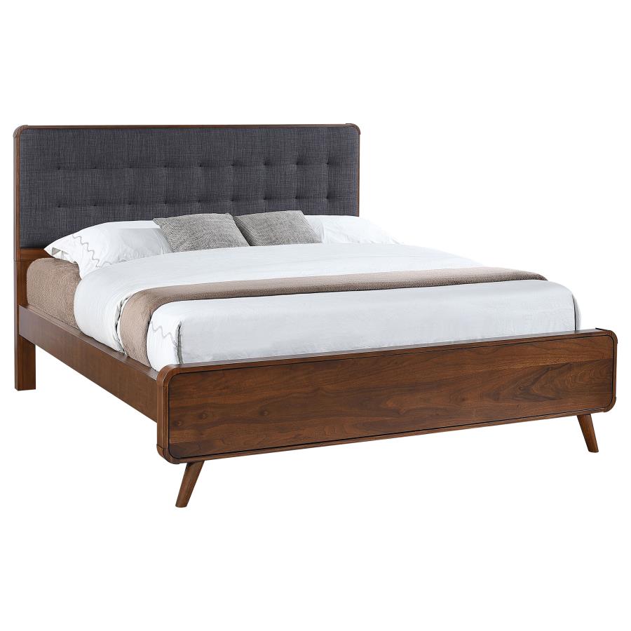 Robyn Wood California King Platform Bed Dark Walnut-zoom-3