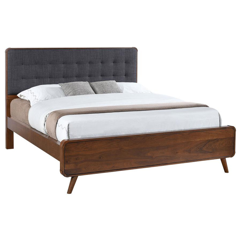 Robyn Wood California King Platform Bed Dark Walnut-zoom-