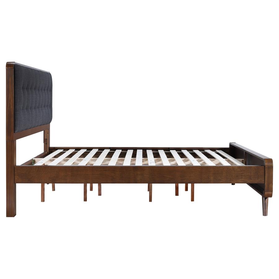 Robyn Wood California King Platform Bed Dark Walnut-zoom-6