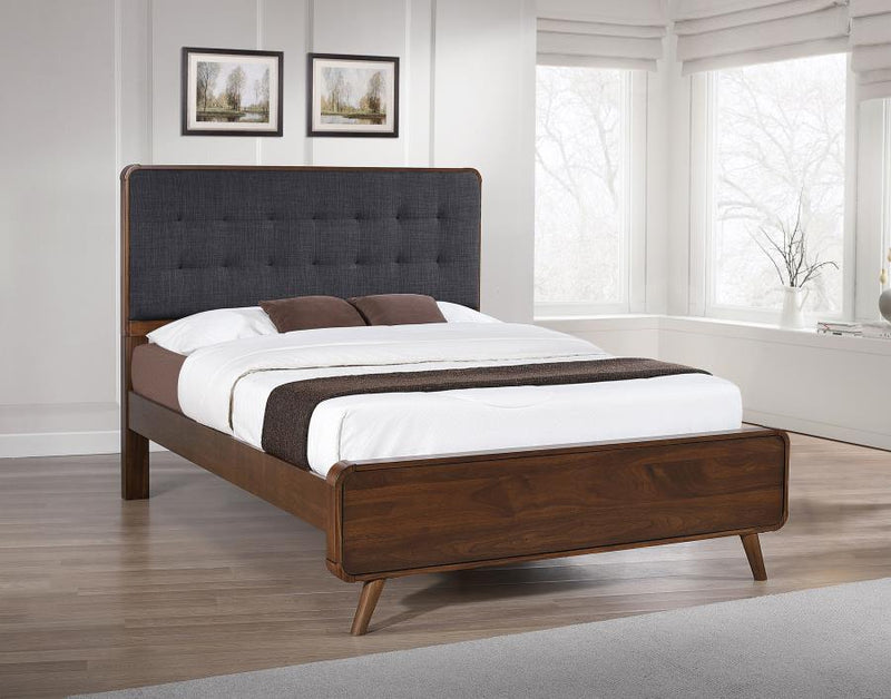 Robyn Wood Queen Platform Bed Dark Walnut-zoom-