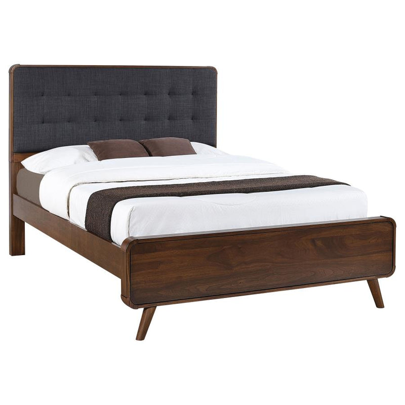 Robyn Wood Queen Platform Bed Dark Walnut-zoom-