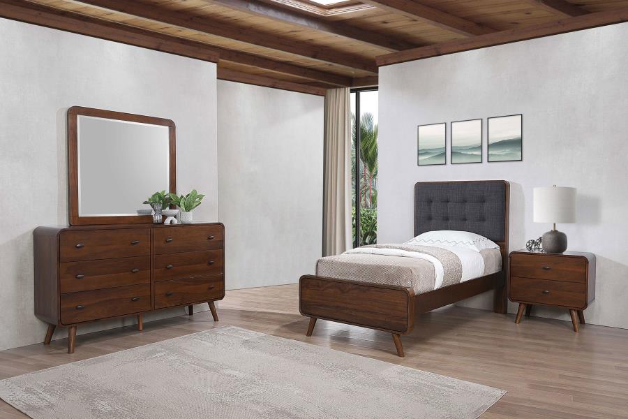 Robyn 4-piece Twin Bedroom Set Dark Walnut-1