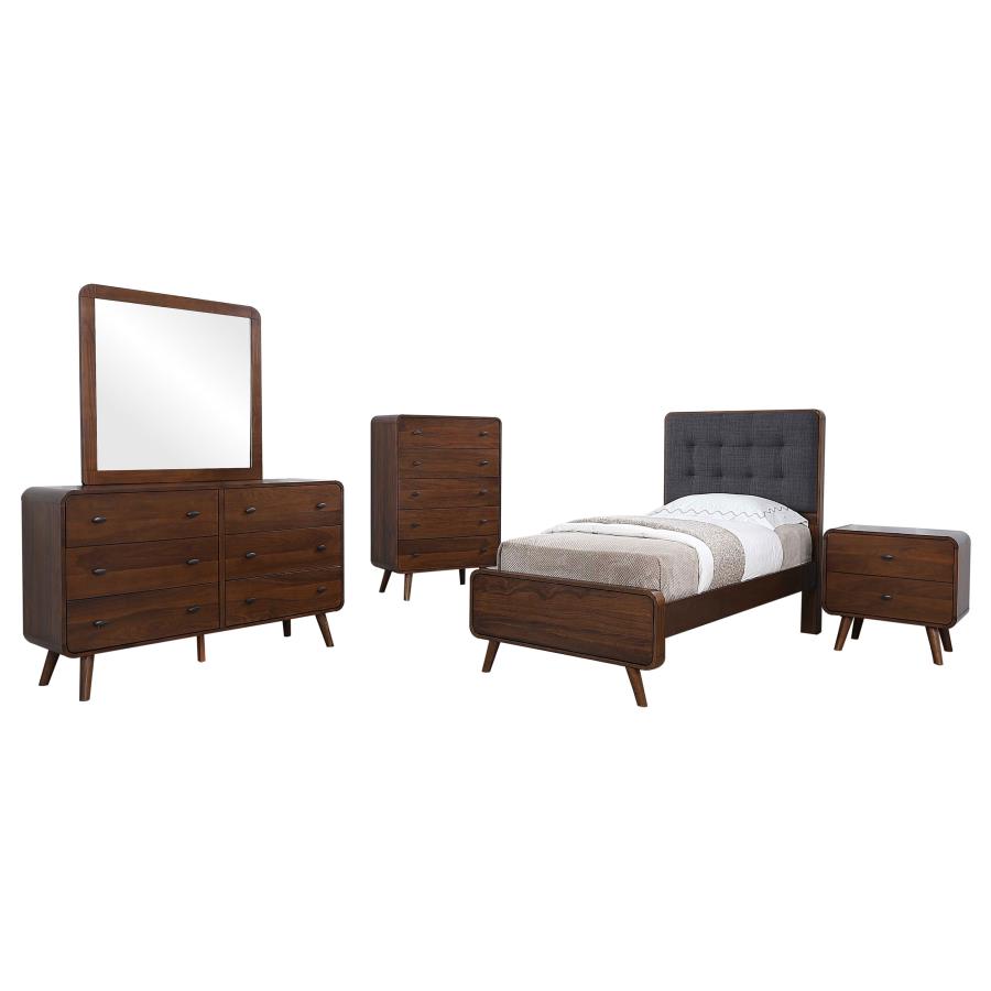 Robyn 5-piece Twin Bedroom Set Dark Walnut-zoom-2