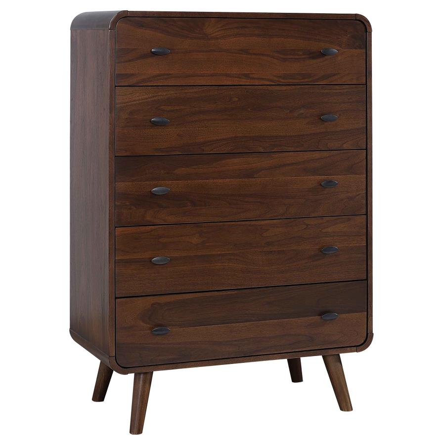 Robyn 5-piece Twin Bedroom Set Dark Walnut-11