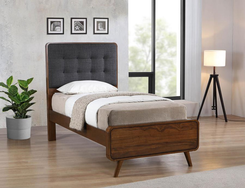 Robyn Wood Twin Platform Bed Dark Walnut-zoom-