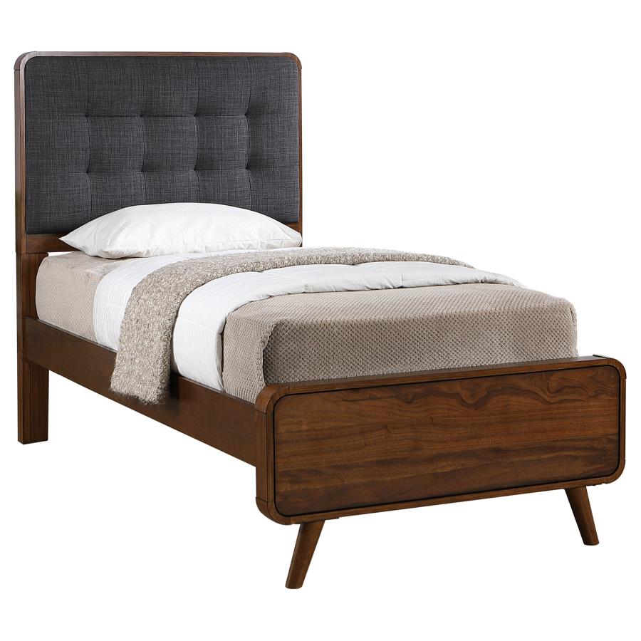 Robyn Wood Twin Platform Bed Dark Walnut-3