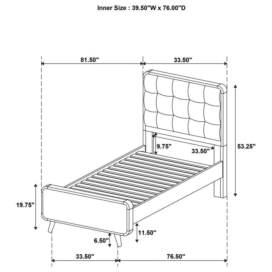Robyn Wood Twin Platform Bed Dark Walnut-zoom-10
