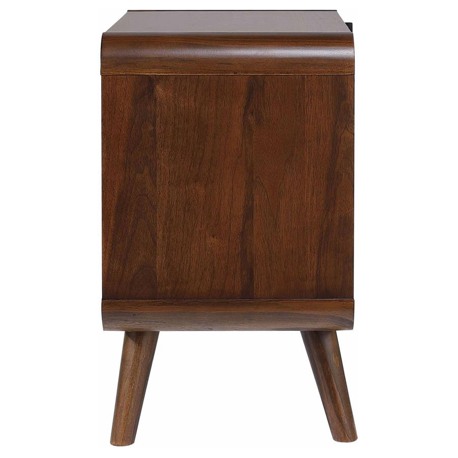 Robyn 2-drawer Nightstand Bedside Table Dark Walnut-5