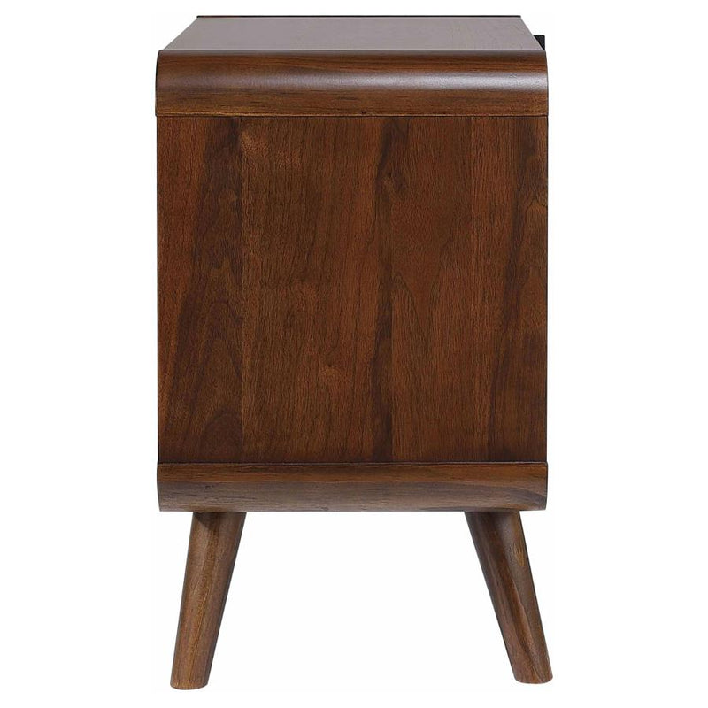 Robyn 2-drawer Nightstand Bedside Table Dark Walnut-zoom-