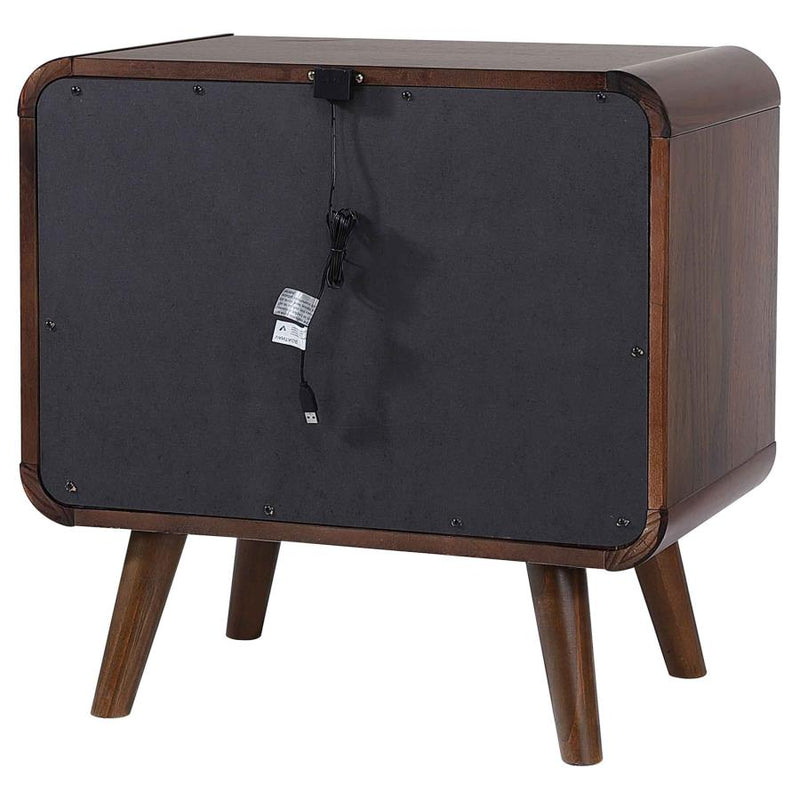Robyn 2-drawer Nightstand Bedside Table Dark Walnut-zoom-