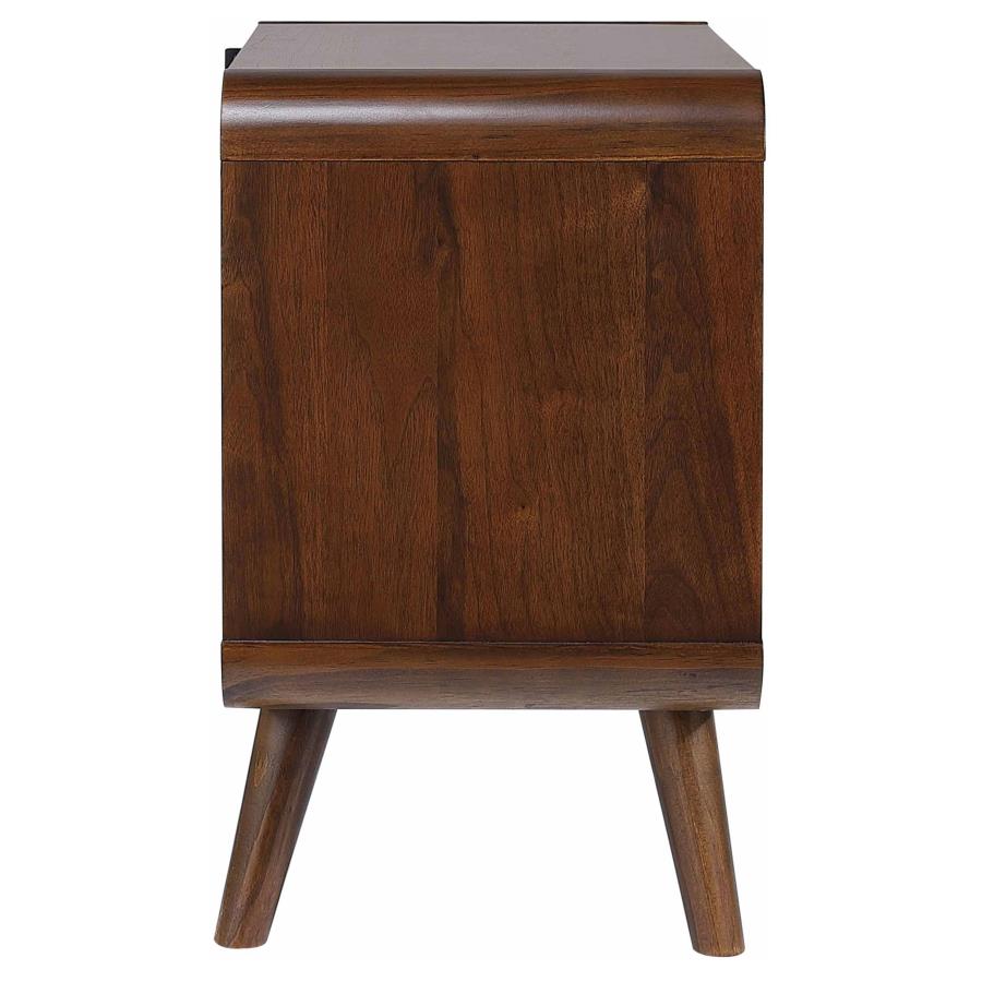Robyn 2-drawer Nightstand Bedside Table Dark Walnut-9