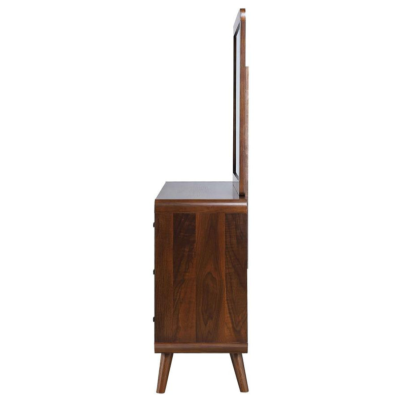 Robyn 6-drawer Dresser with Mirror Dark Walnut-zoom-