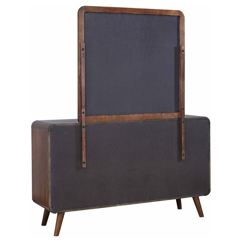 Robyn 6-drawer Dresser with Mirror Dark Walnut-zoom-