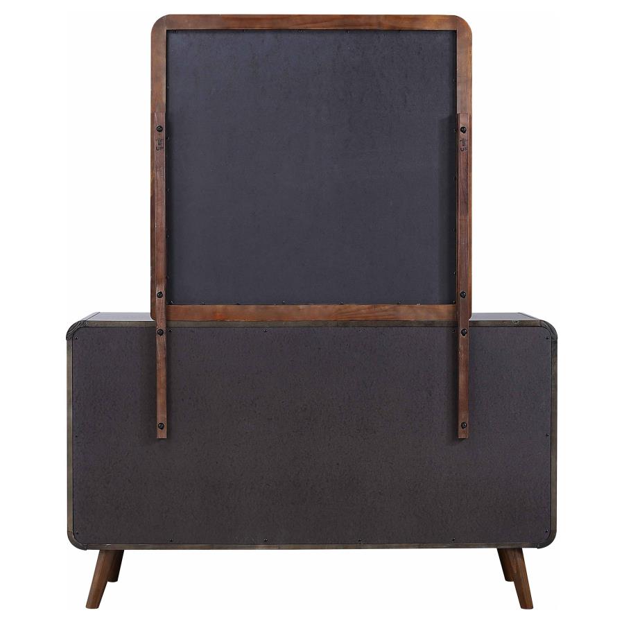 Robyn 6-drawer Dresser with Mirror Dark Walnut-zoom-7