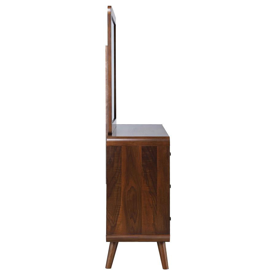 Robyn 6-drawer Dresser with Mirror Dark Walnut-9