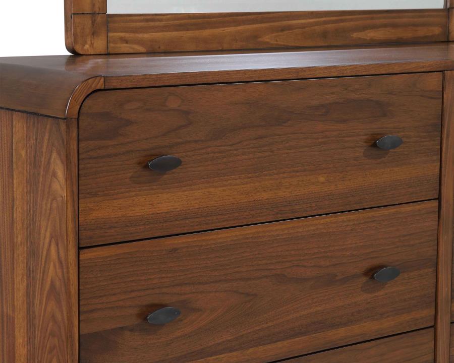 Robyn 6-drawer Dresser with Mirror Dark Walnut-zoom-10
