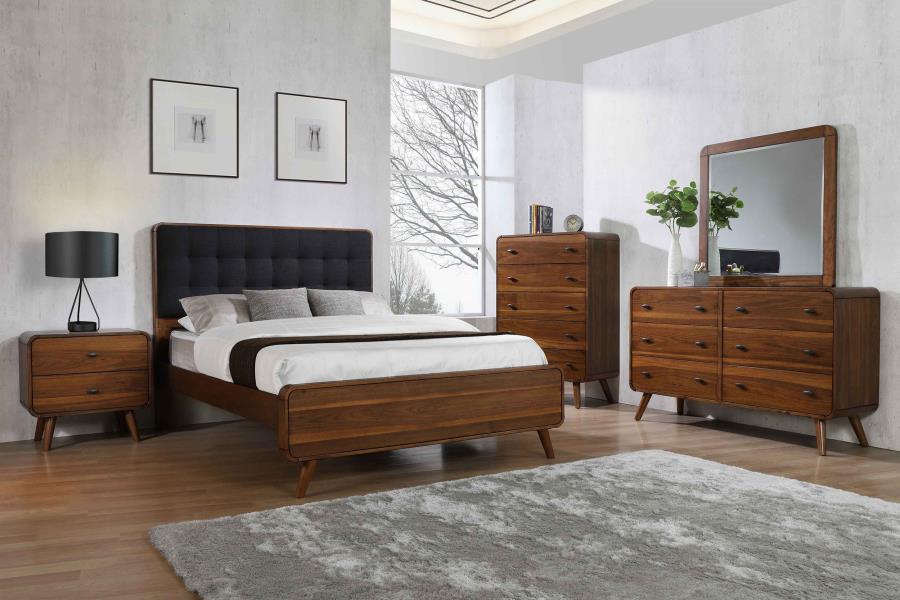 Robyn 6-drawer Dresser with Mirror Dark Walnut-13