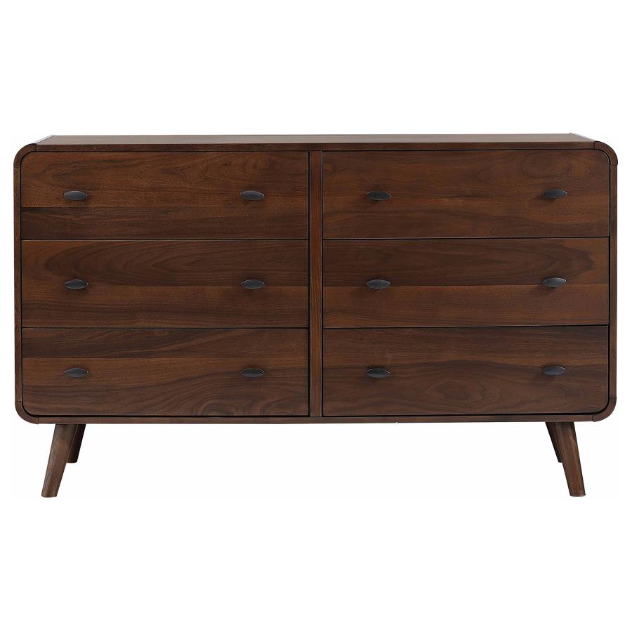 Robyn 6-drawer Bedroom Dresser Dark Walnut-3