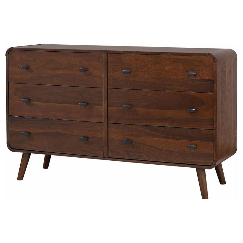 Robyn 6-drawer Bedroom Dresser Dark Walnut-zoom-