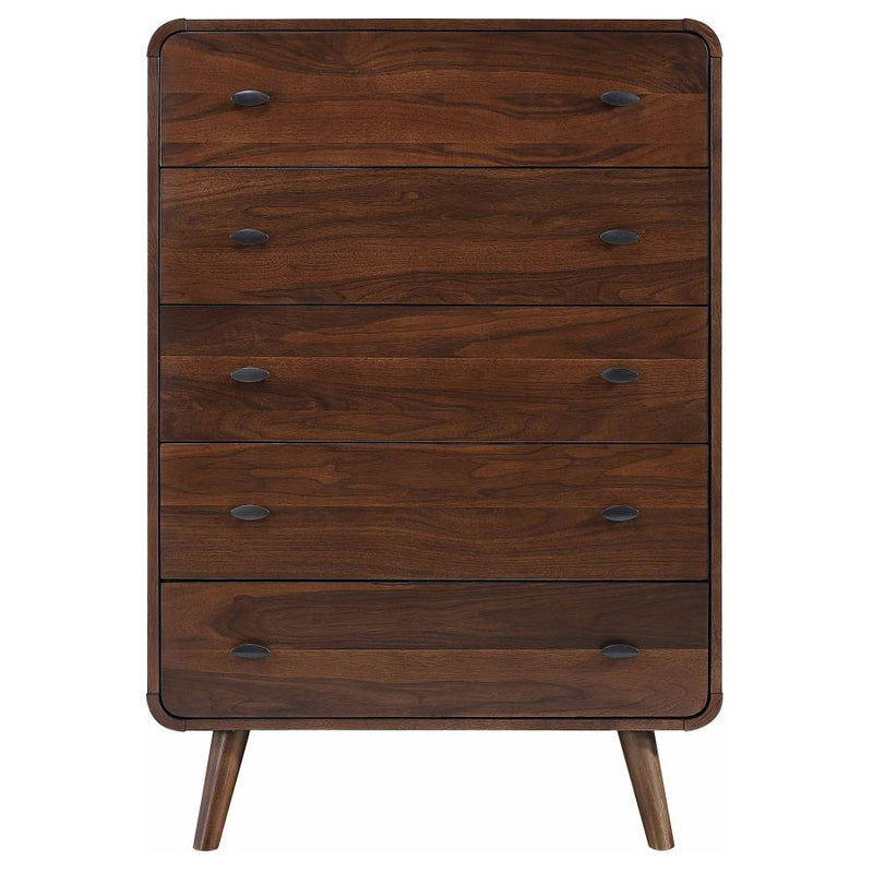 Robyn 5-drawer Bedroom Chest of Drawers Dark Walnut-zoom-
