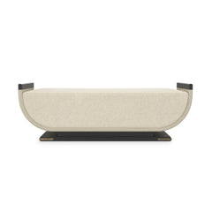 Caracole Crete Bench – front view – Lusso Furniture Miami