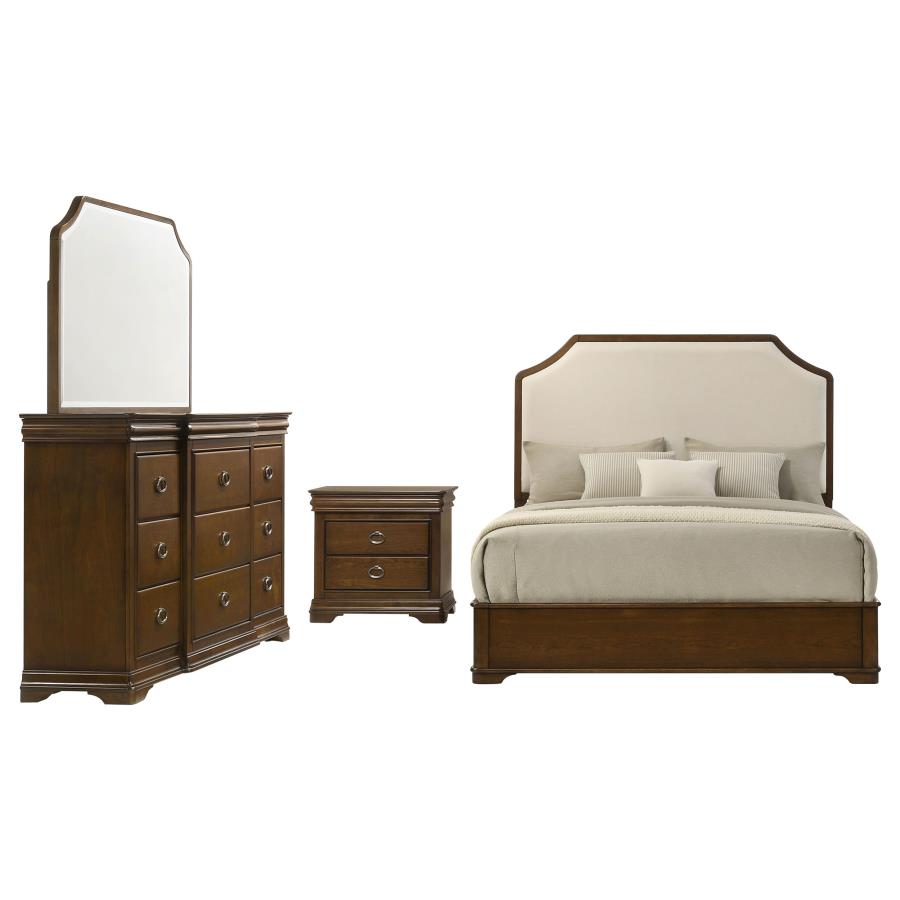 Garland 4-piece Eastern King Bedroom Set Brown Cherry-2