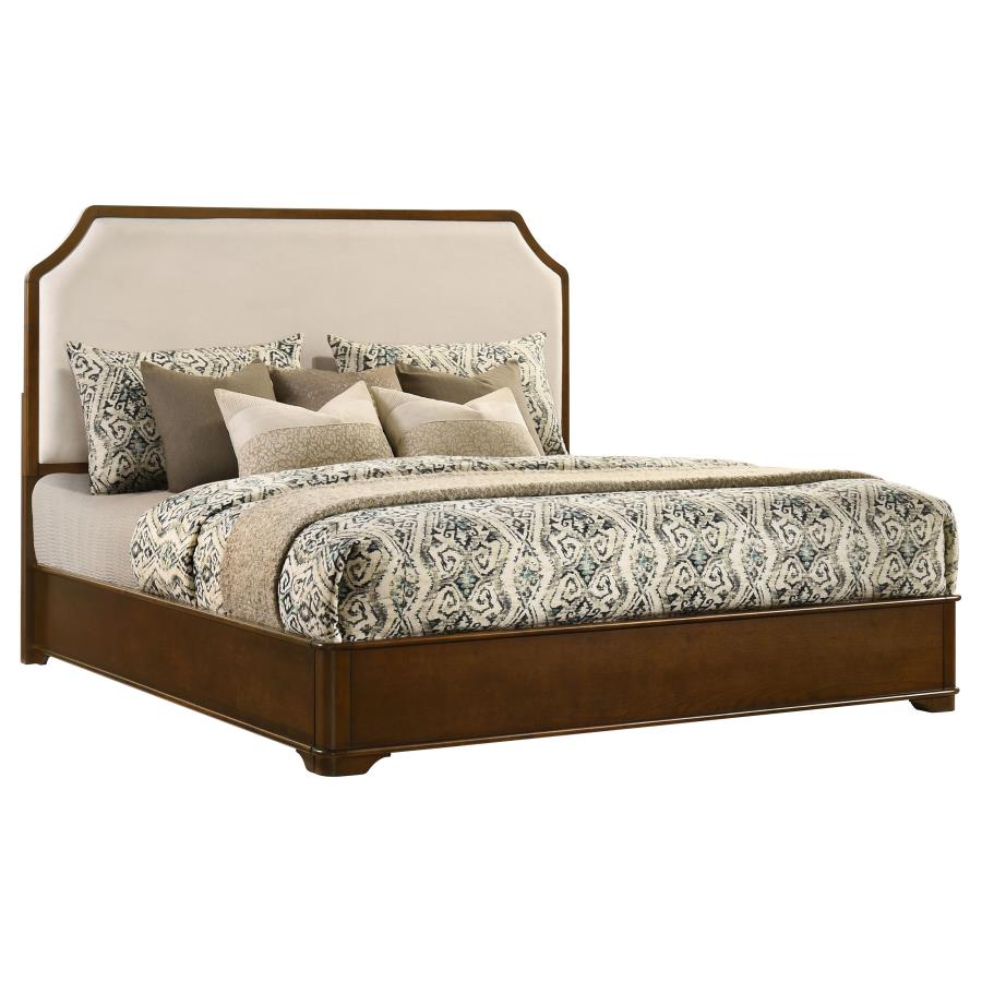 Garland 58-inch Eastern King Panel Bed Cream Brown Cherry-3