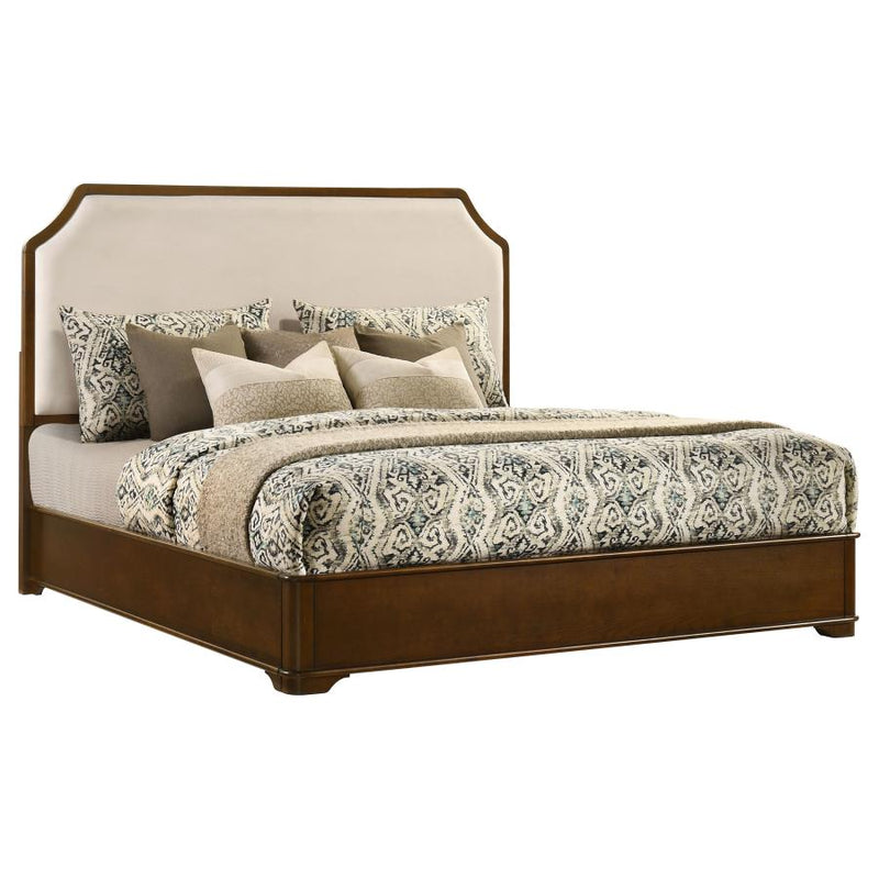 Garland 58-inch Eastern King Panel Bed Cream Brown Cherry-zoom-