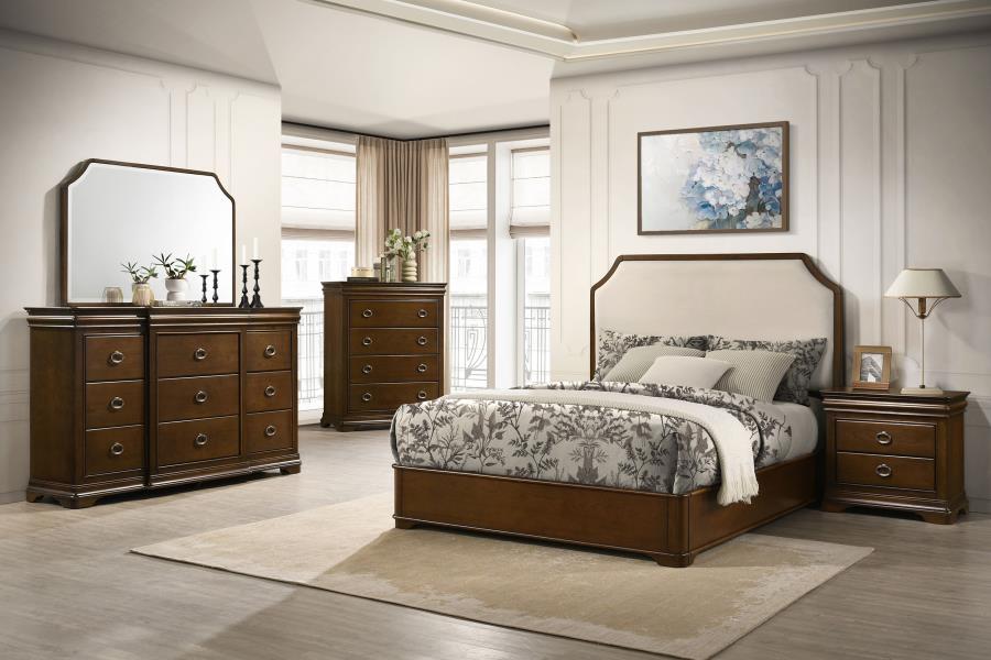Garland 58-inch Eastern King Panel Bed Cream Brown Cherry-zoom-12